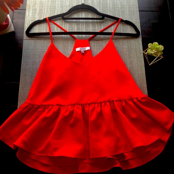 Tops - #4 Super Cute Red Peplum Top Medium